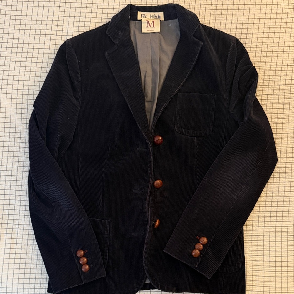 Women's Navy blue Corduroy Blazer